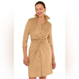 Gretchen Scott Designs Tan Long Sleeve Dress